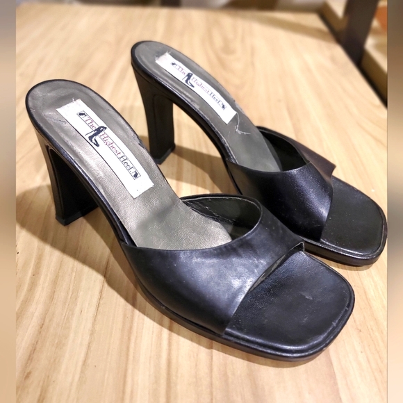 The Highest Heel, black Open Toe Heel 7 - Picture 5 of 7